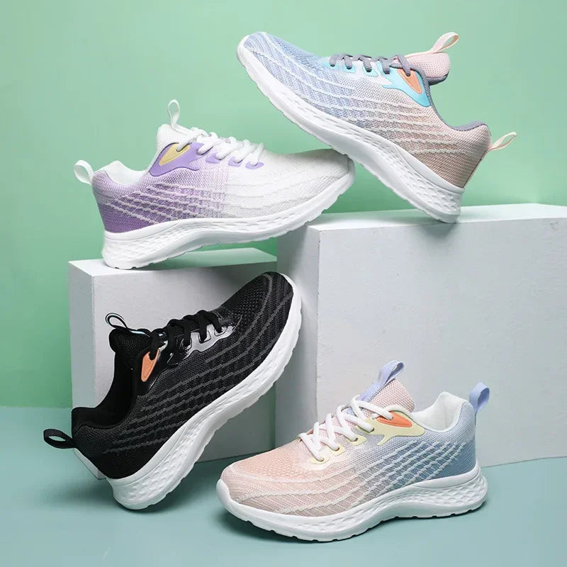 Women's Sports Shoes Spring 2025 New Knitted Casual Fashionable