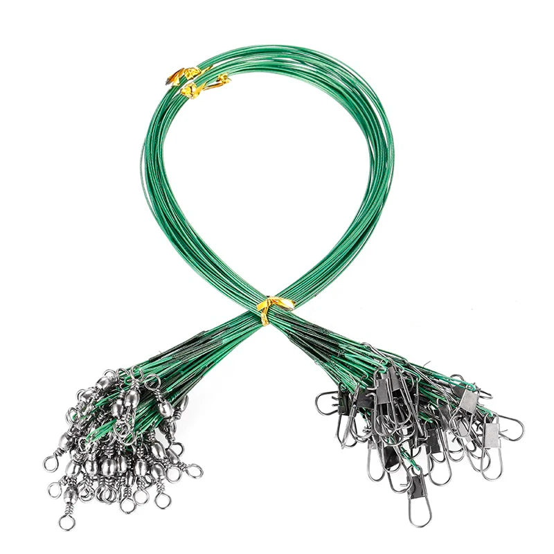 20pcs 15/20/30cm Stainless Steel Wire Leader Fishing