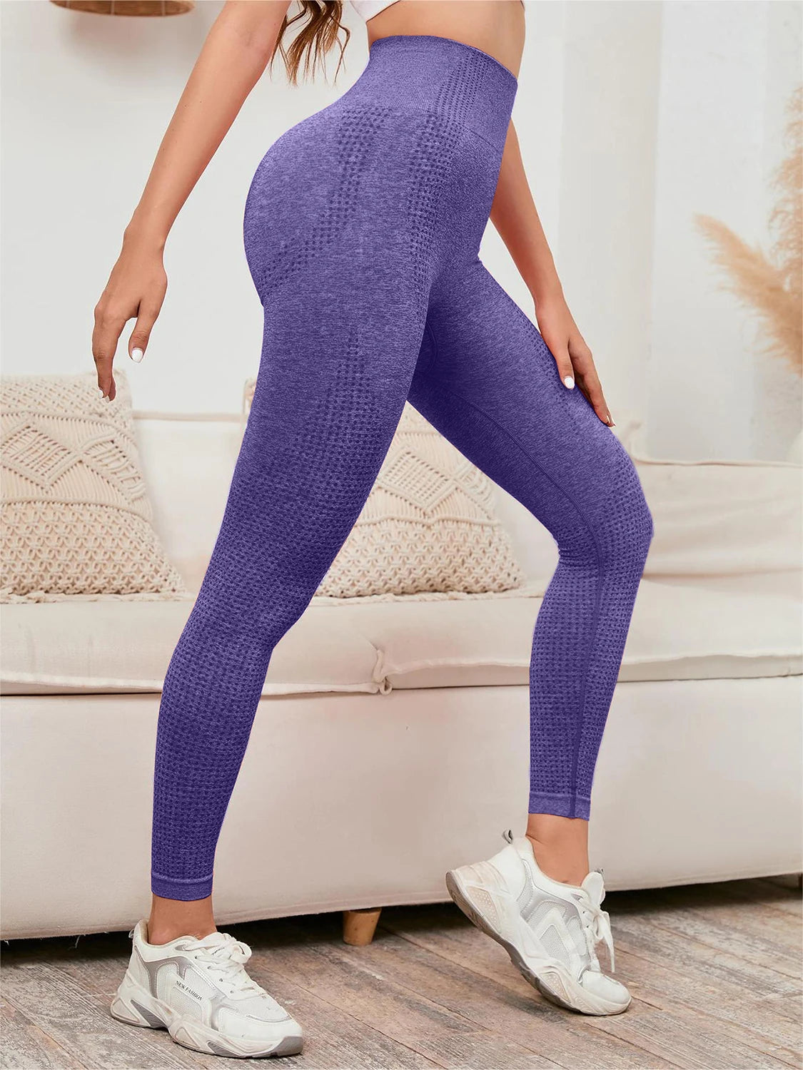 Legging met hoge taille, dames, glimlachlegging,