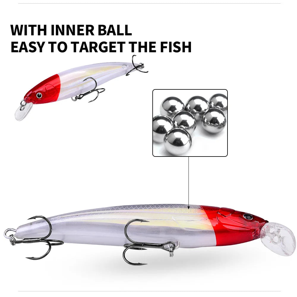 Fish Bait Floating in Water, 40g Biomimetic Artificial Plastic Hard Bait,