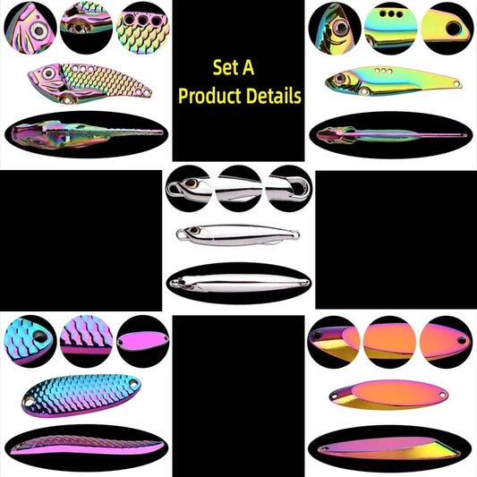5pcs/lot Wobbler lures 3g/10g/15g Metal Vib Fishing