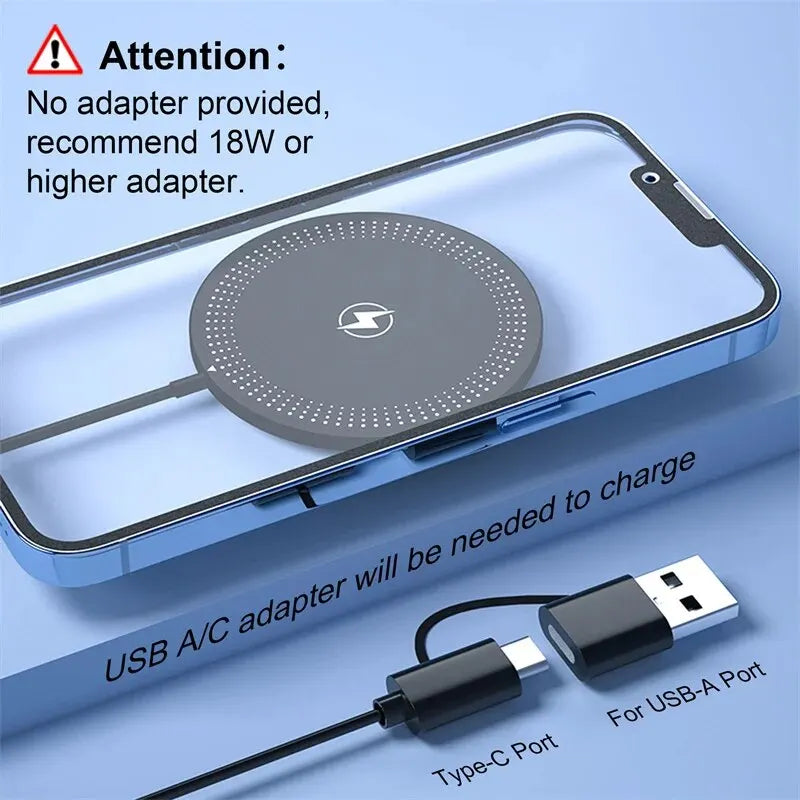30W Magnetic Wireless Charger Pad Fast Charging