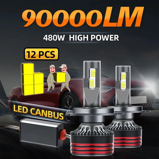 2pcs Upgrade 9005/HB3 9006/HB4 H7 H11 H4 H1 LED Headlight