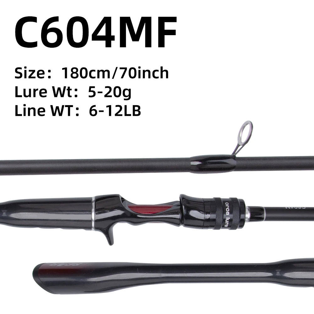 FISHINGFANS Casting Spinning Fishing Rod 1.8m 2.1m Medium