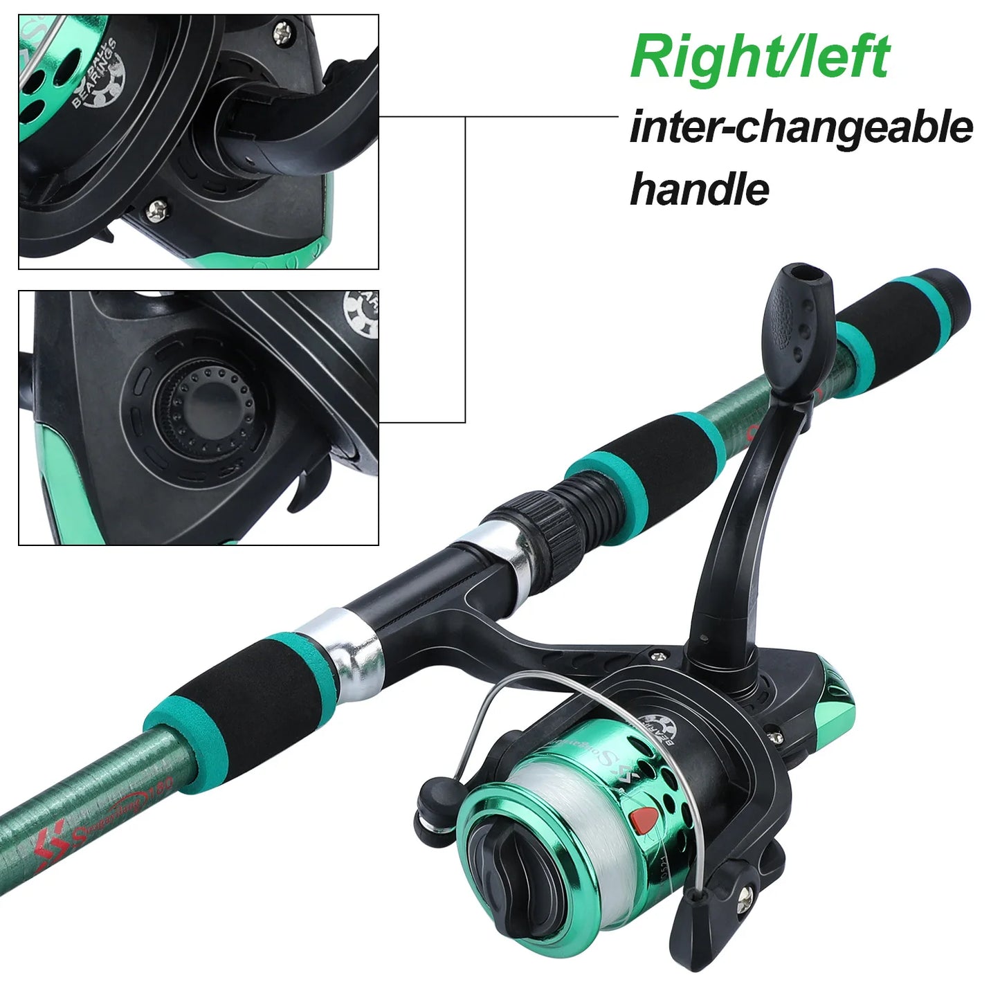 Sougayilang Spinning Fishing Rod and Reel Combo1.8M