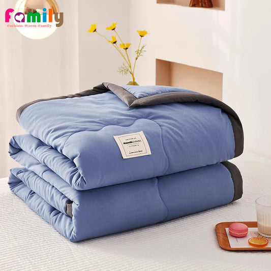 Washed Cotton Duvet Comforter, Soft Air Conditioning Quilt,