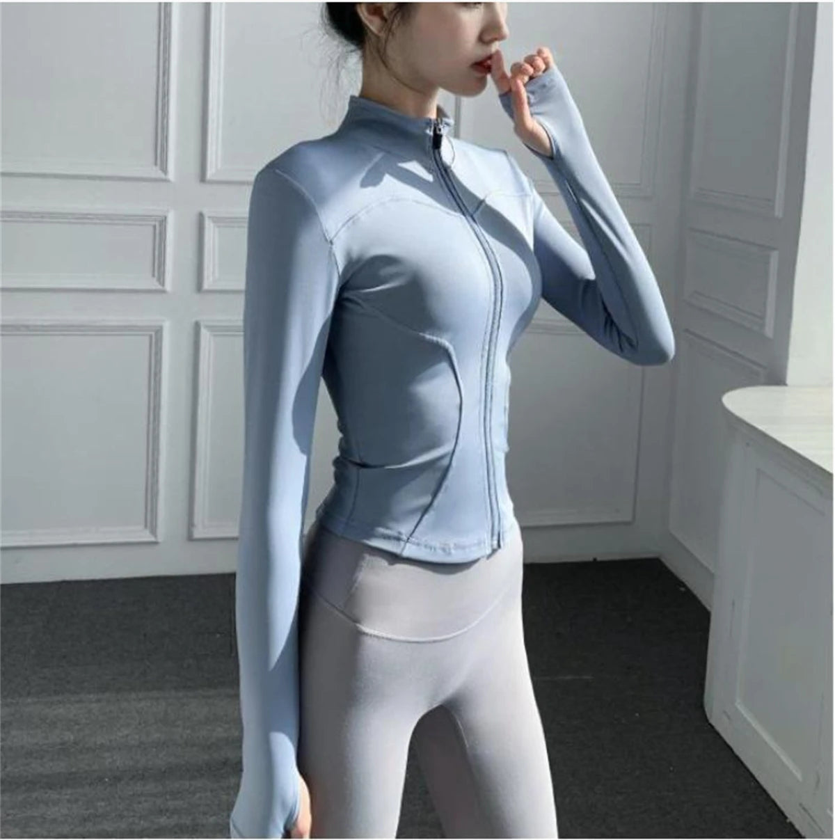 Women Long Sleeve Sport Jacket Spring Summer Gym