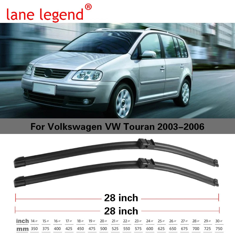 Ruitenwisserbladen voor Volkswagen VW Touran 2003 2004 2005 2006 Voorruit Voorruit 28"+28"+16"