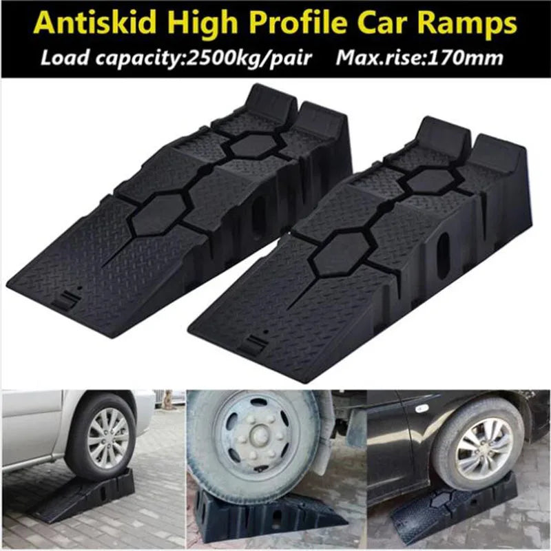 1Pair Black 2500KG Heavy Duty Car Ramps 900mm Long
