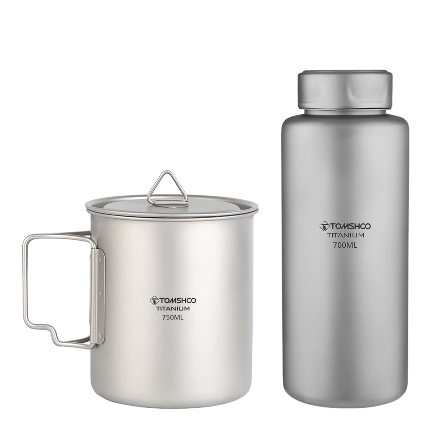 1L Titanium Fles Lekvrij Enkellaags Sport Waterfles 750ml Potbeker