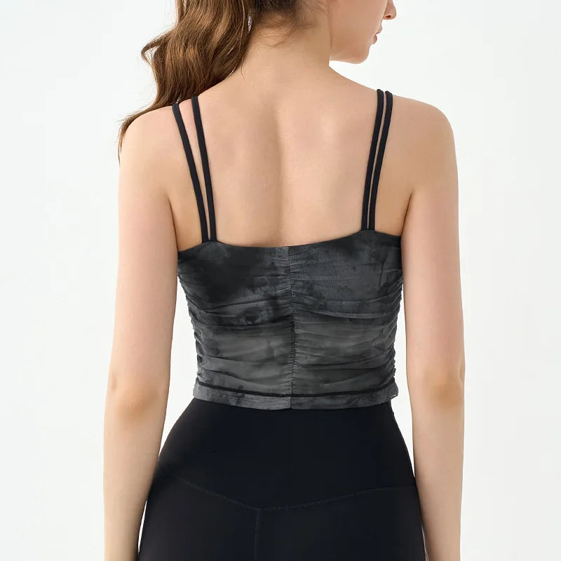 Printed Sports Vest for Women, Beautiful Back Strap,