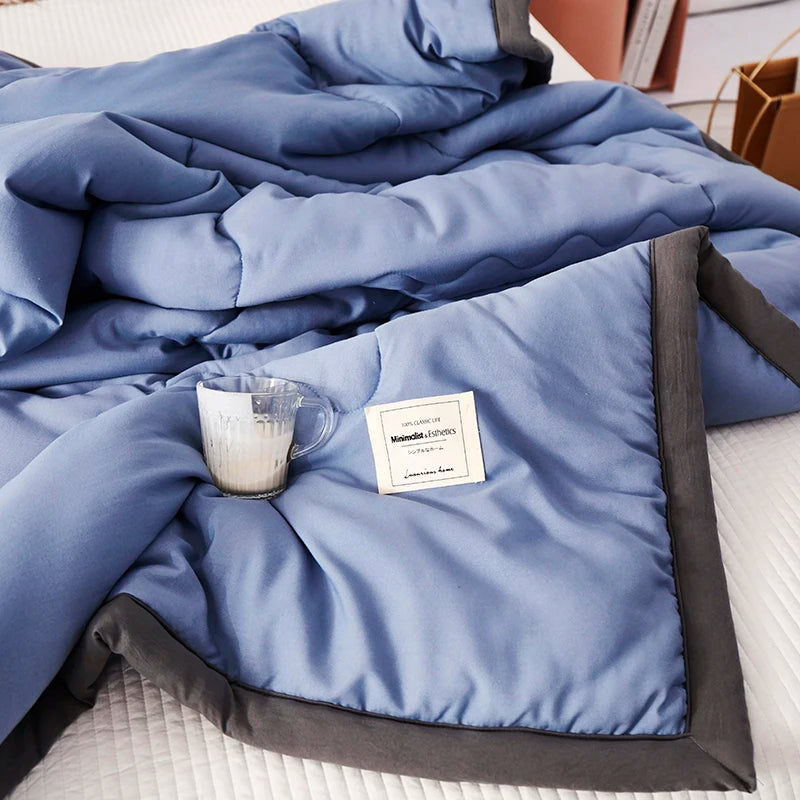 Washed Cotton Duvet Comforter, Soft Air Conditioning Quilt,