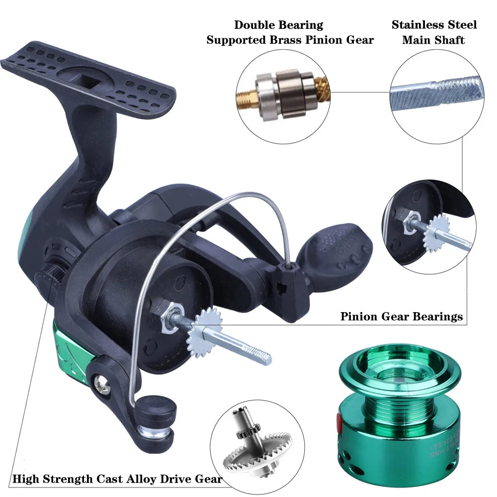 1.8m 2.1M Fishing Rod and Reel Line Lure Set Carbon Fiber Telescopic