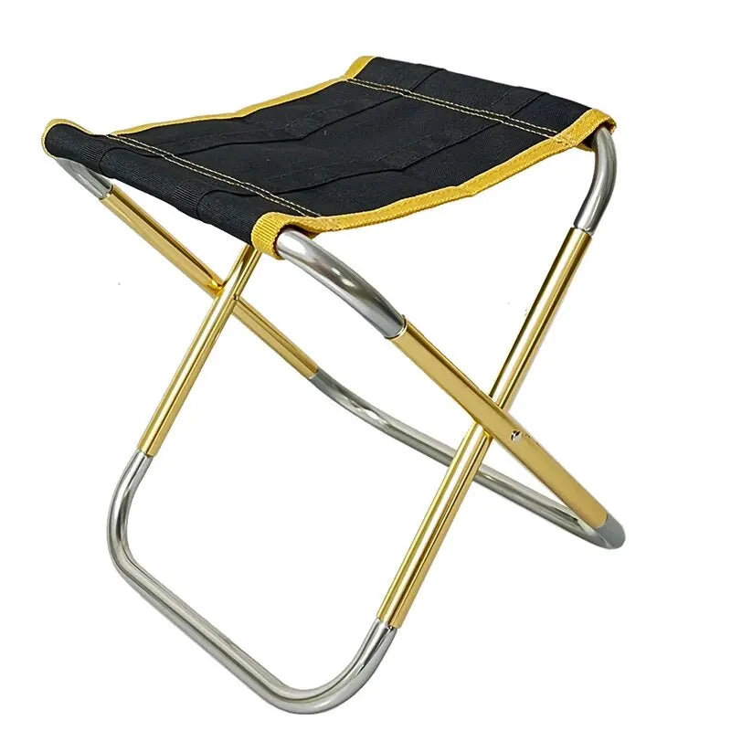 Outdoor Camping Chair Golden Aluminum Alloy Folding Chair