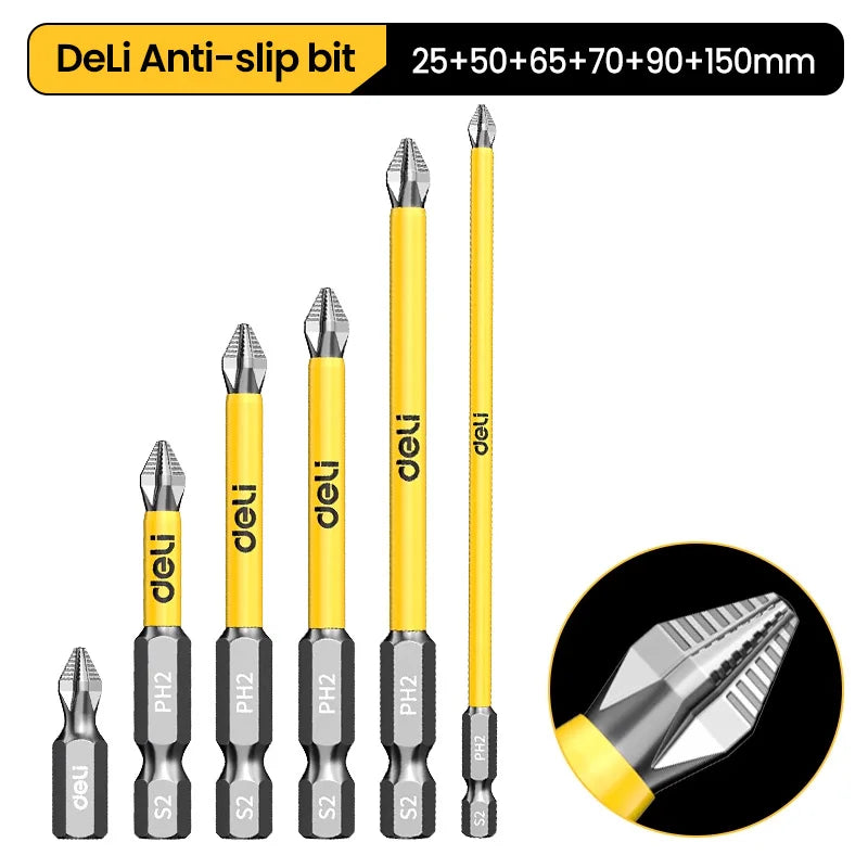 5/6Pcs Magnetic Screwdriver Bits Non-slip Shockproof