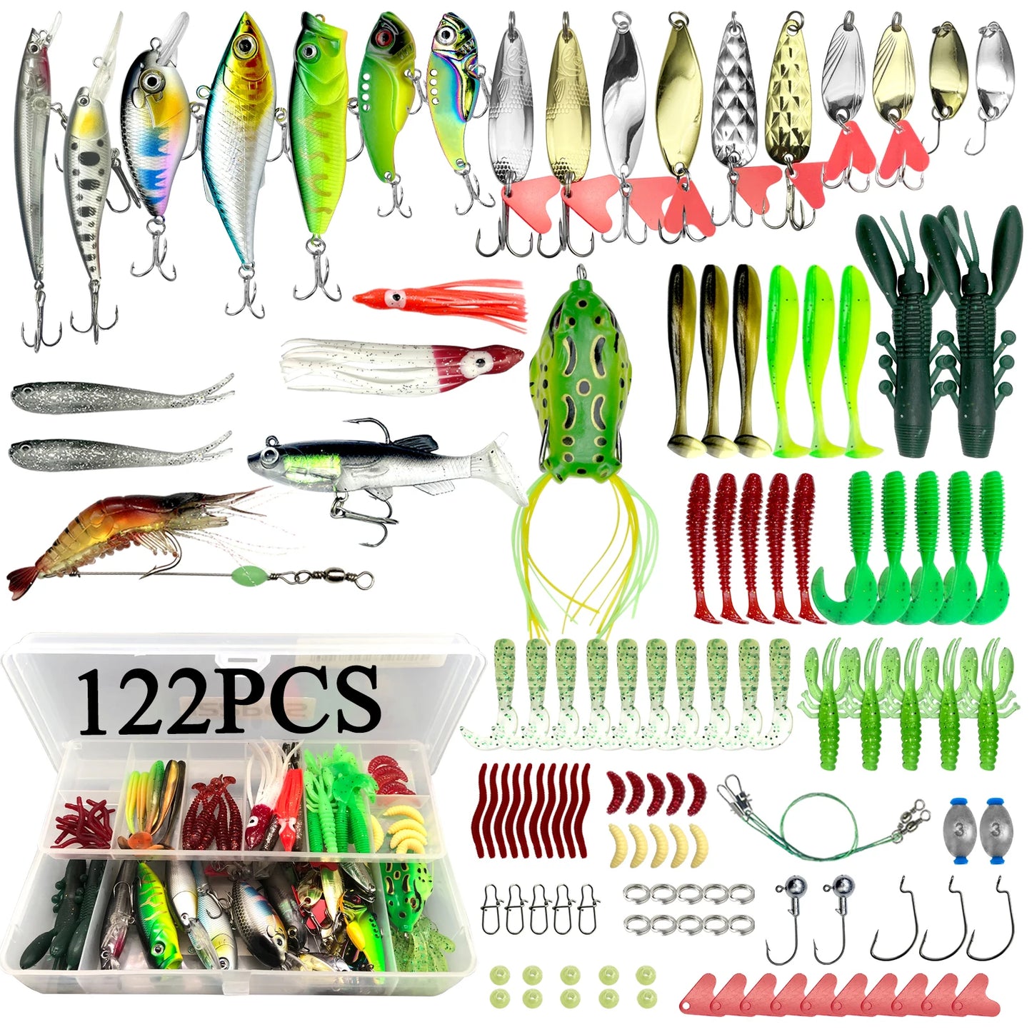 78/122/284pcs Fishing Lures Kit s
