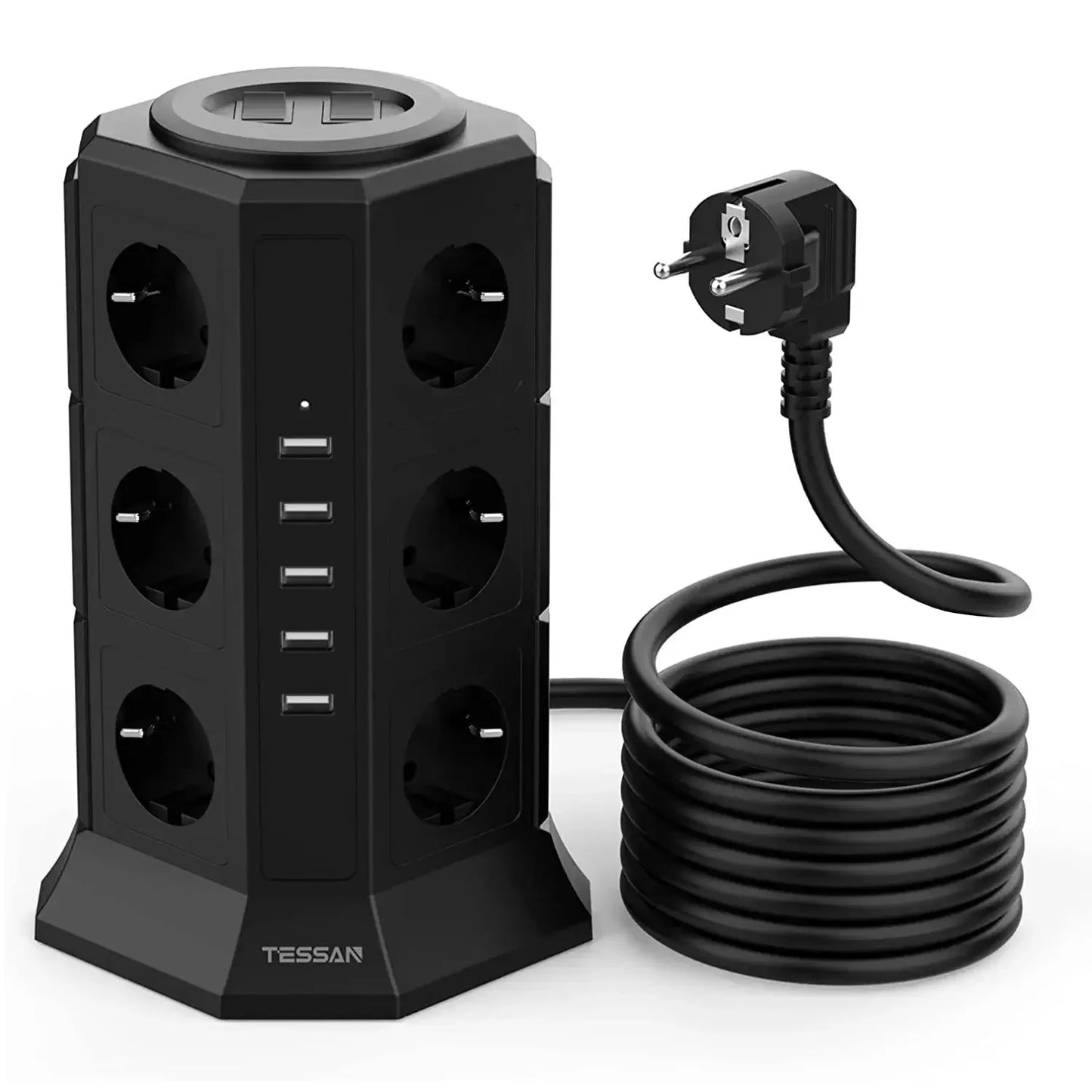 TESSAN Power Strip Vertical Tower Socket