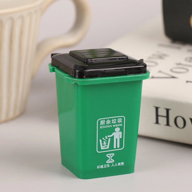 1:12 Dollhouse Mini Trash Can Garbage Truck Cans