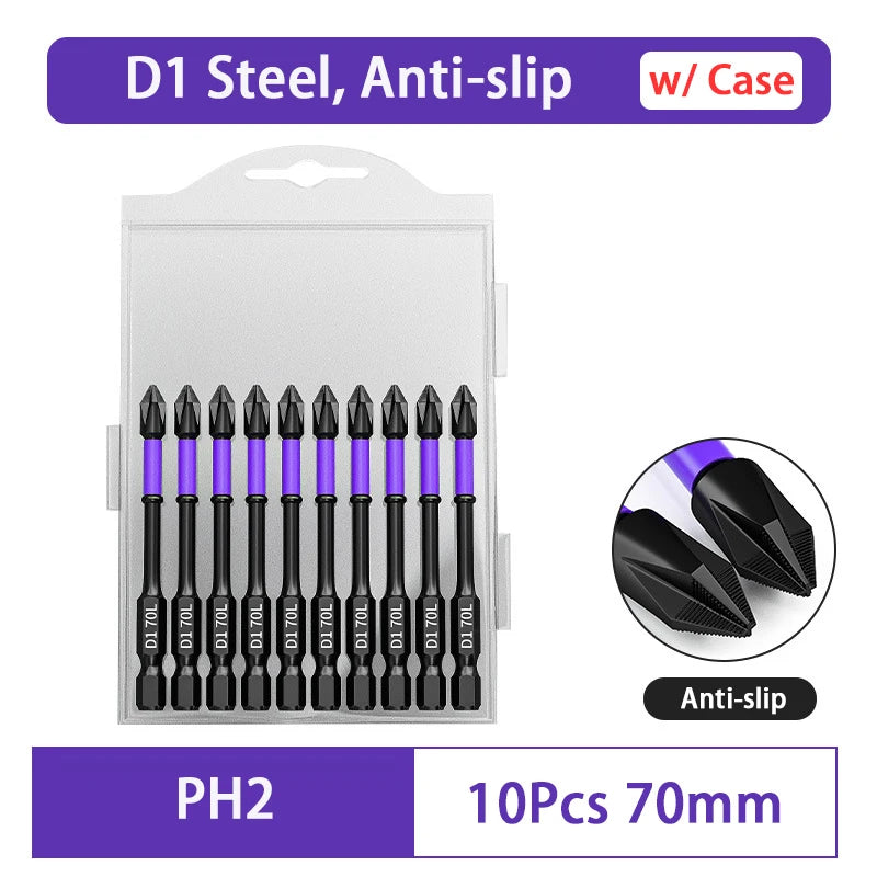 Magnetic Impact Phillips Bit Anti-Slip Long Screwdriver