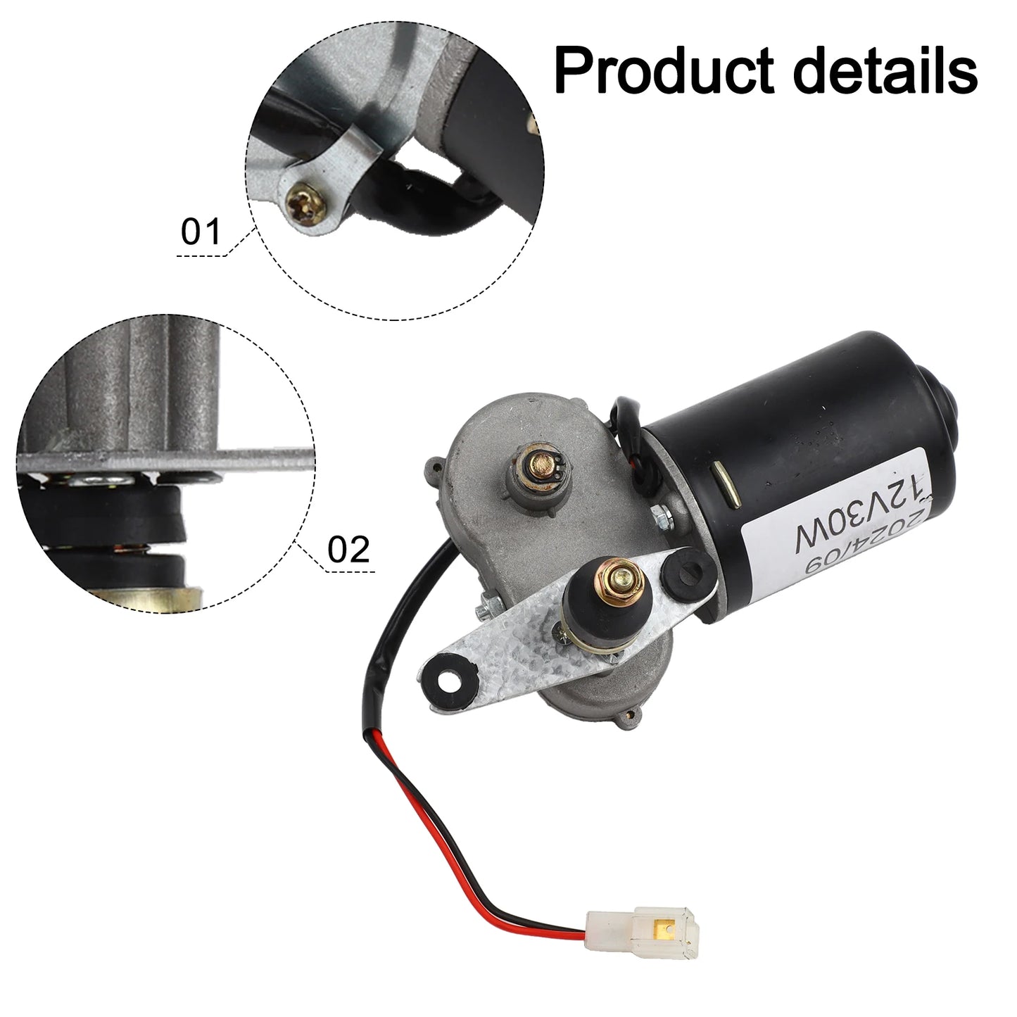 Elektrische ruitenwissermotor 12V ruitenwisser voor visboot, caravan,