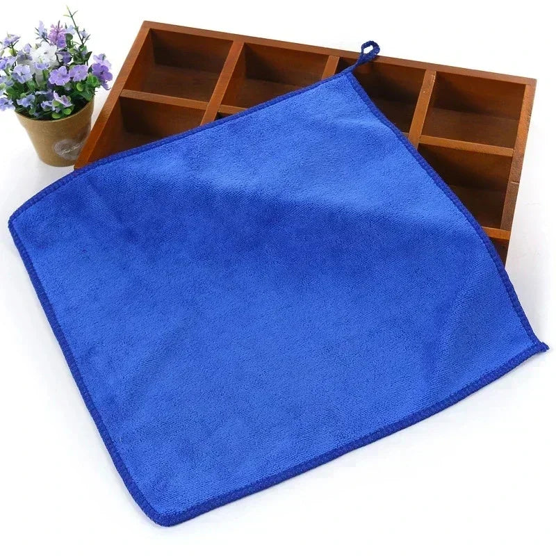 200pcs Microfiber Towels Car Wash Drying Cloth Blue Car Care