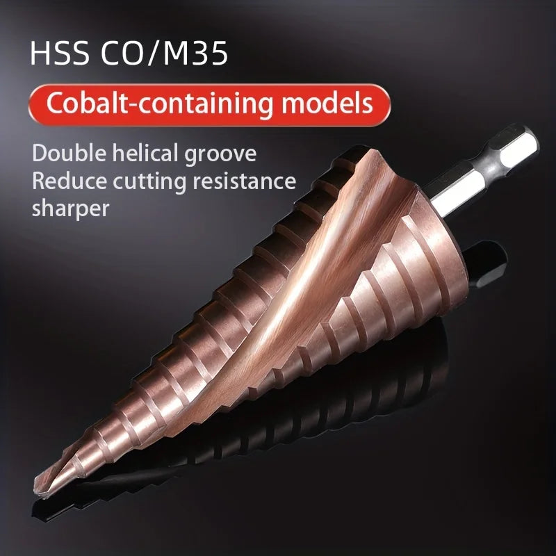 4-12/4-20/4-32mm M35 Cobalt Step Drill Bit Tapered HSS-CO