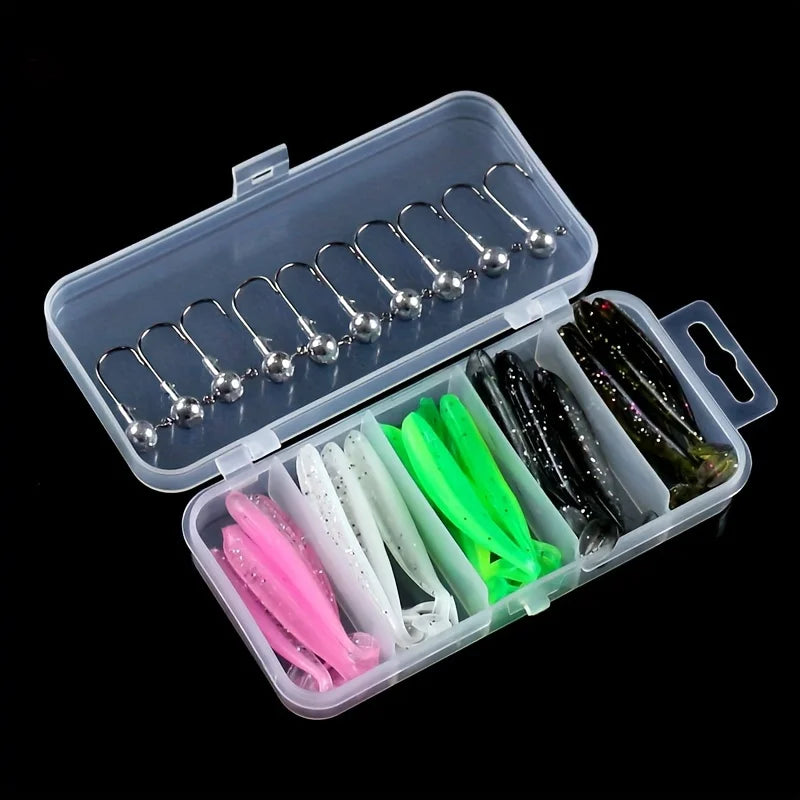 Set of 35 soft bait fishing lures