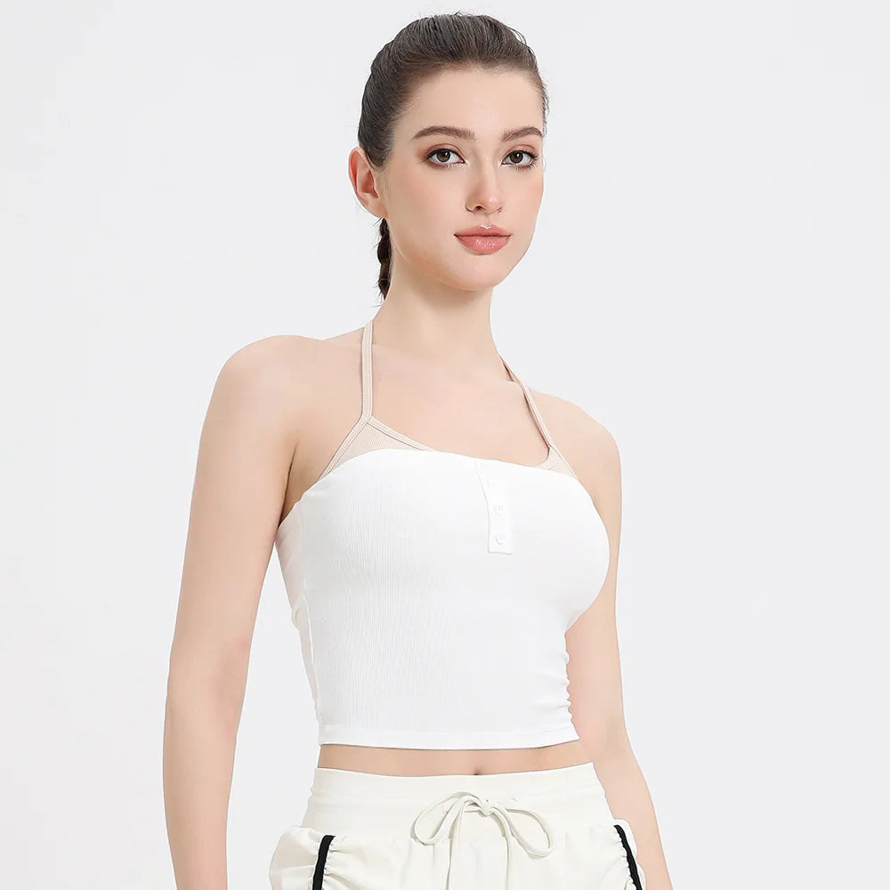 Sports Vest for Women with Chest Cushion,
