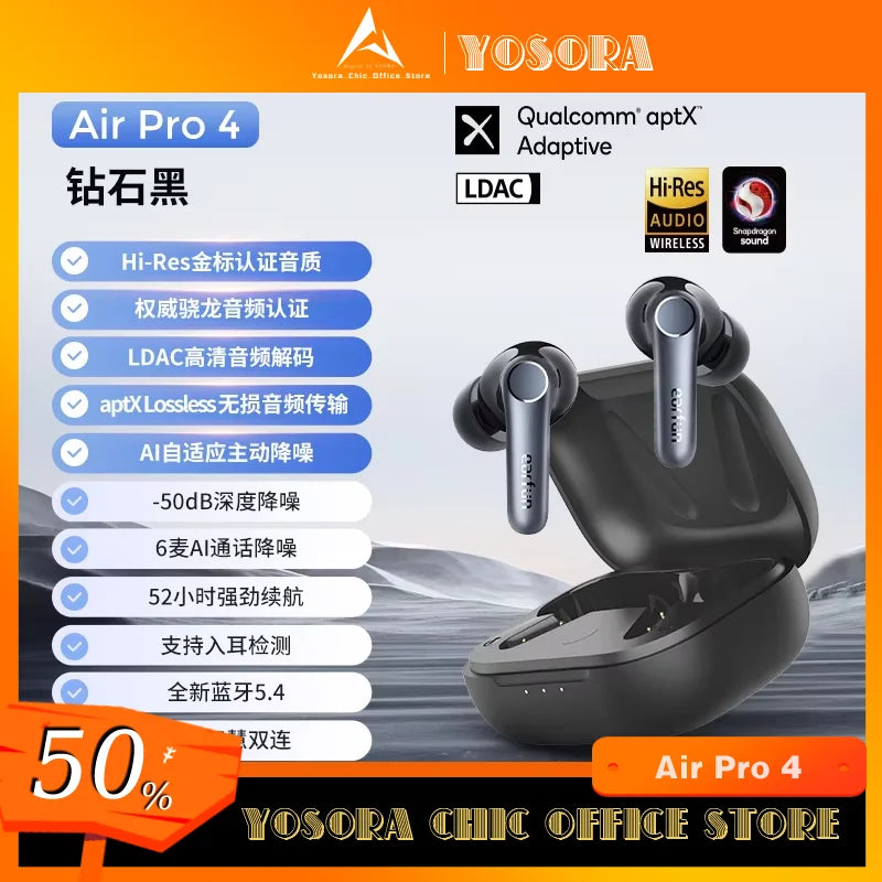 EarFun Air Pro 4 Wireless Earphone HI-FI Bluetooth5.4 Earphones