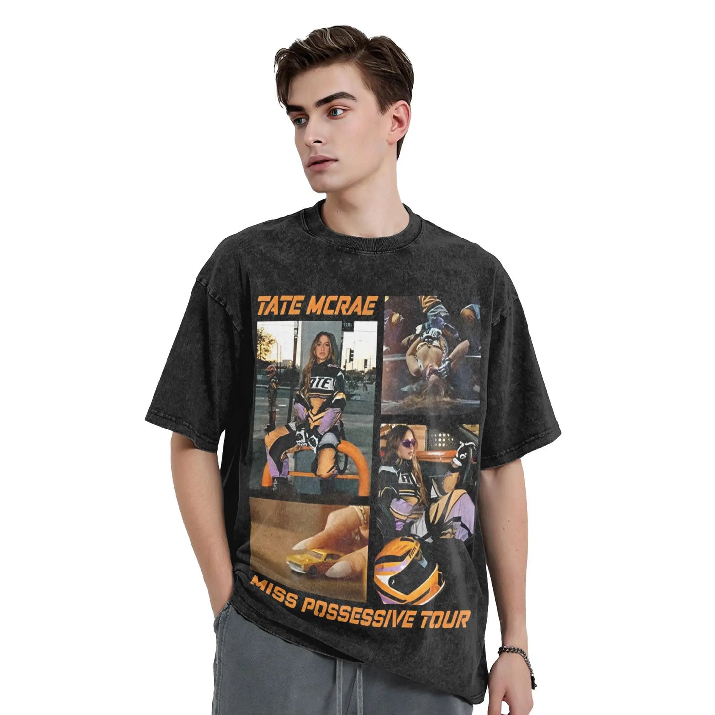 Tate McRae Miss Possessive Tour Washed T Shirts Streetwear