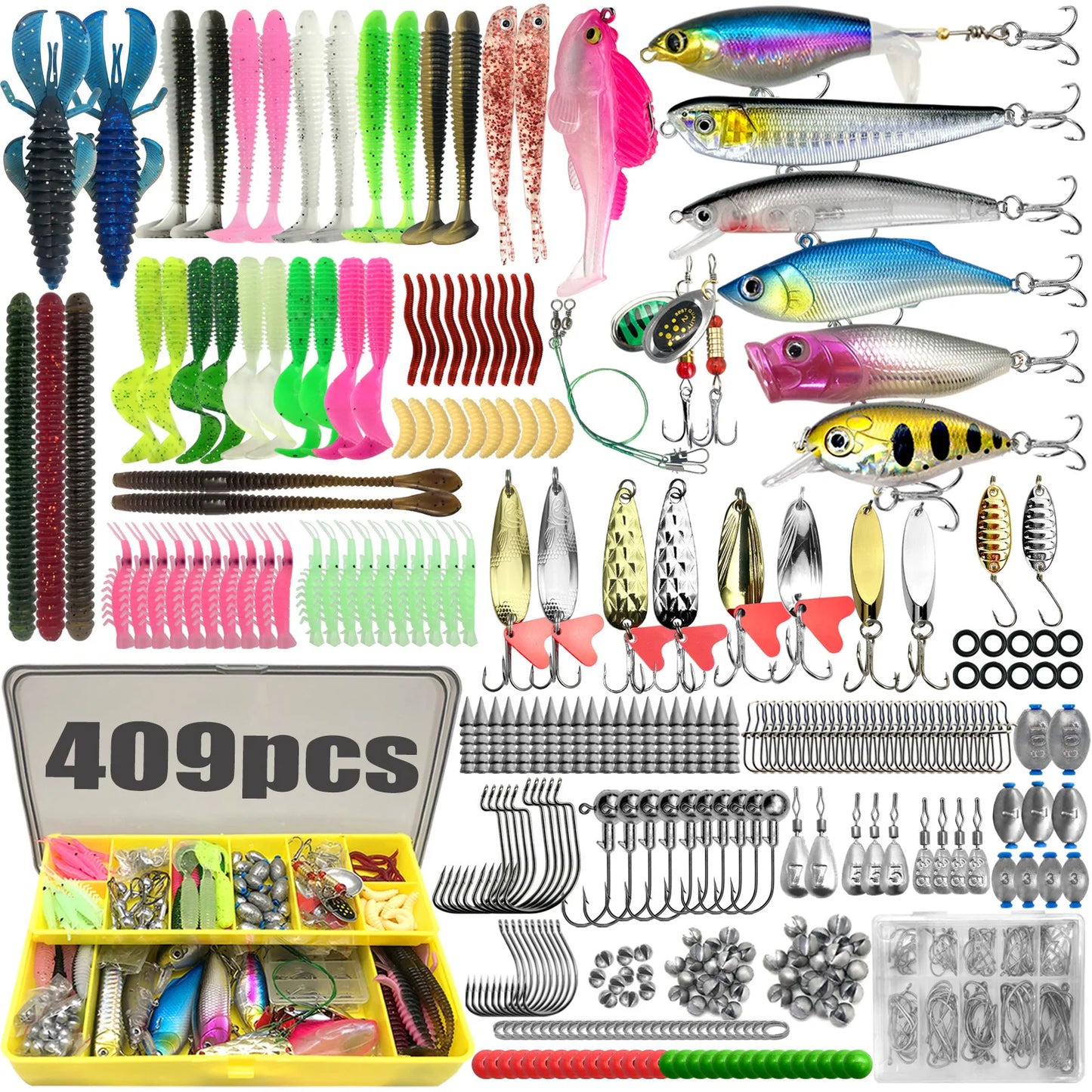 133/83pcs Fishing Lures Kit for Topwater