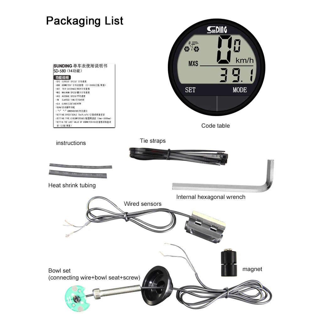 Bike Computer Bicycle Speedometer Cycling Odometer