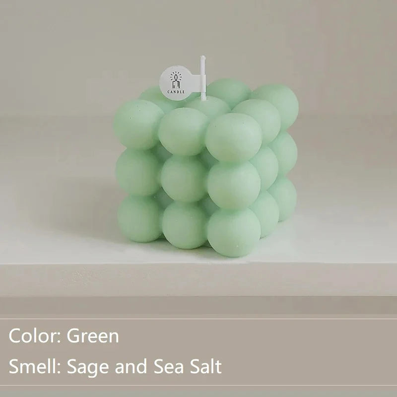 Ins Bubble Cube Shaped Candle Handmade