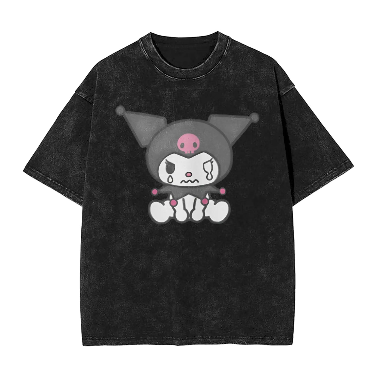 Washed T Shirts KORN KUROMI Y2K MOLOTOV Hip Hop T-Shirt