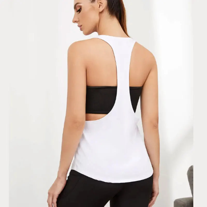 Dames Sport Smock Fitness Sportvest T-vormig