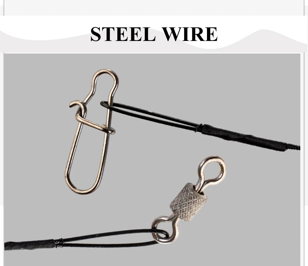 20pcs 16/20/25cm Stainless Steel Wire Leader Fishing