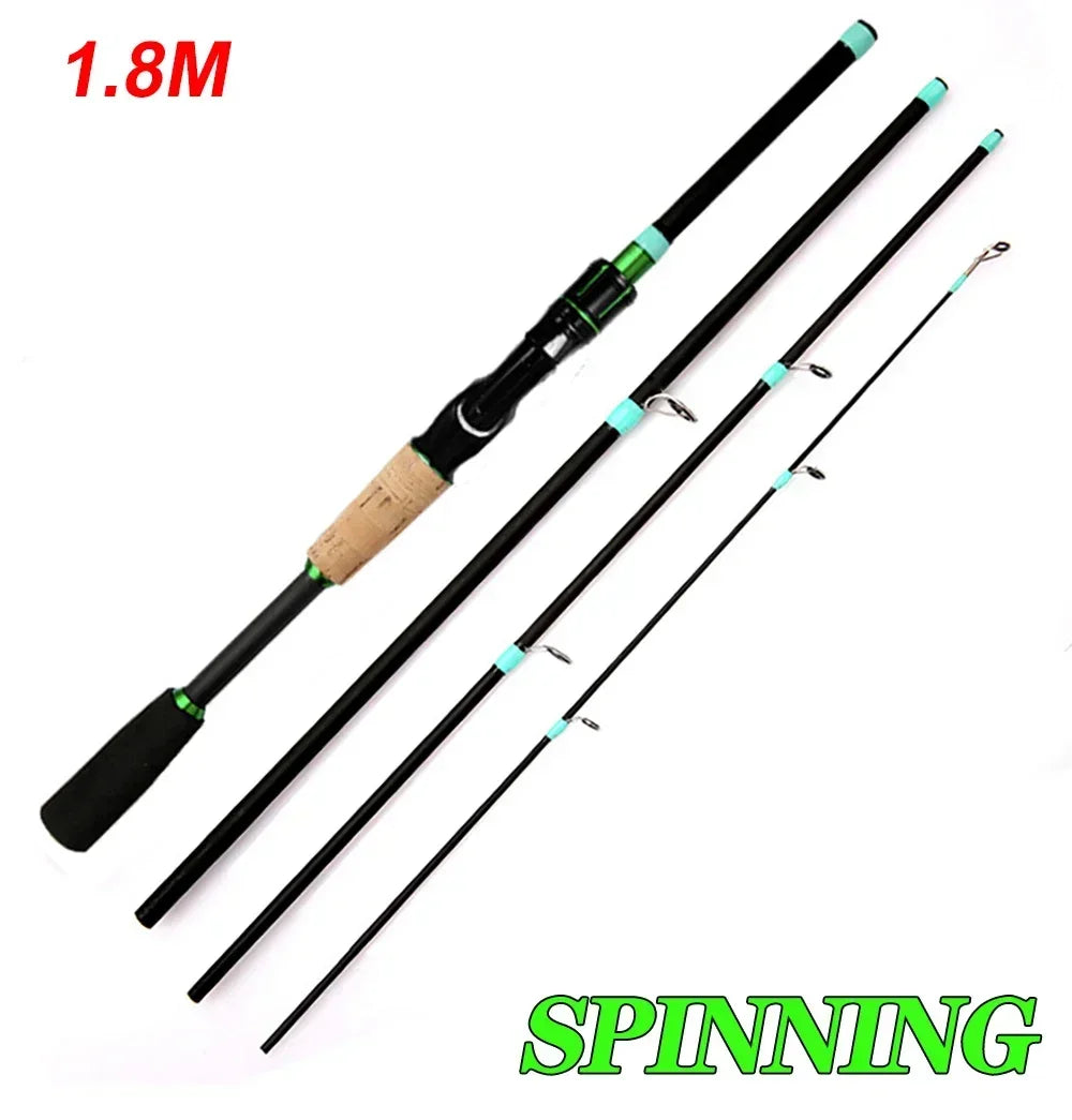 Casting Spinning Lure Fishing Rod Solid ML Tip 1.8/2.1m Ultralight