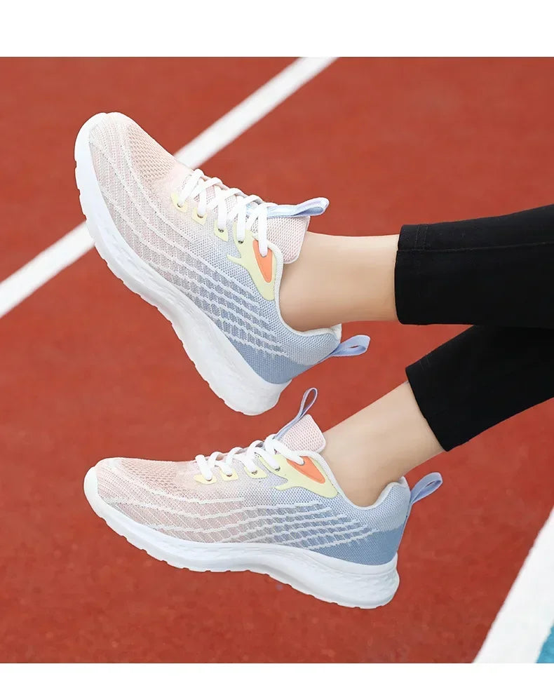Women's Sports Shoes Spring 2025 New Knitted Casual Fashionable