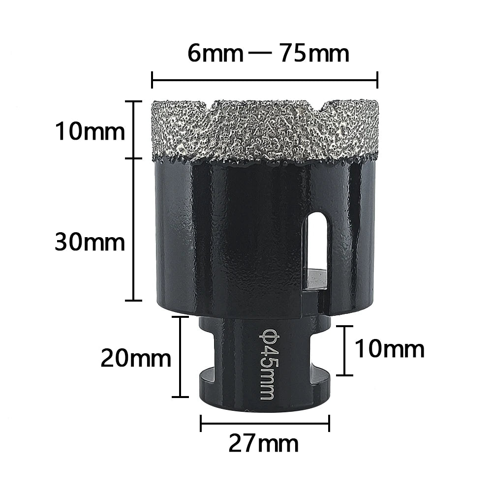 1 Pcs M14 Thread Diamond Dry Vacuum Brazed Drilling Core Bits