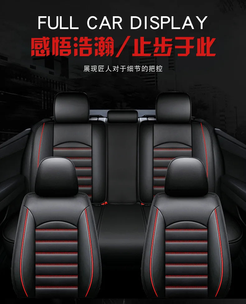 All Season Genuine Leather Full Coverage 5-Seater Car Seat Covers Summer Ready Universal Fit for Cars SUVs Trucks Premium Auto