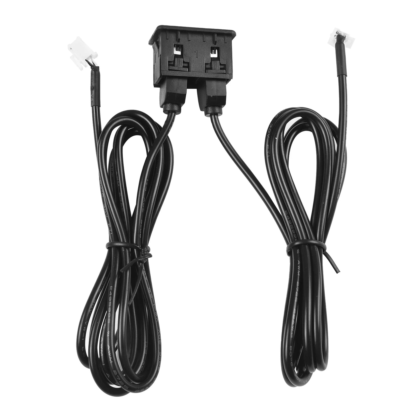 Auto Dashboard USB Socket Dash Mount Dual USB Port Panel
