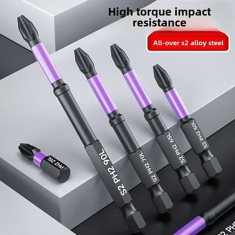 6 Pcs Magnetic Screwdriver Bits Non-slip Shockproof
