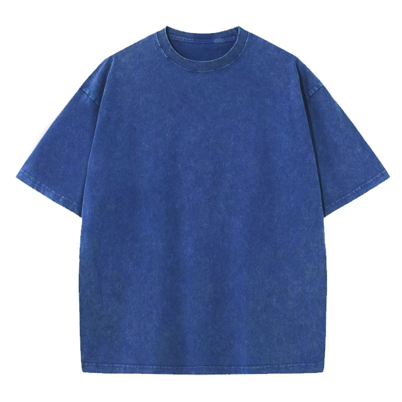Men's Washed Vintage T-Shirts Street Hip Hop Retro Punk