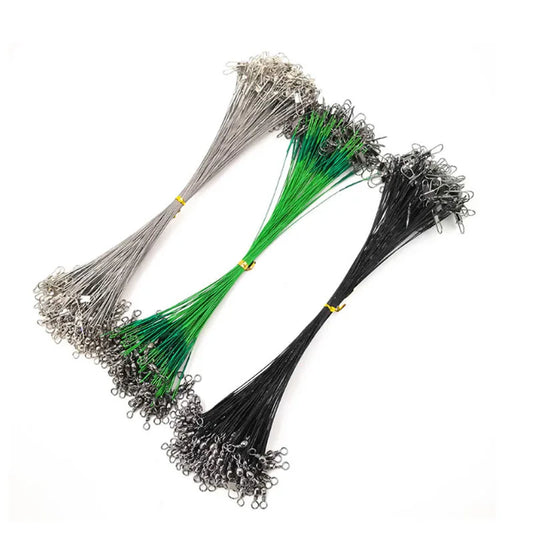 20pcs 15/20/30cm Stainless Steel Wire Leader Fishing