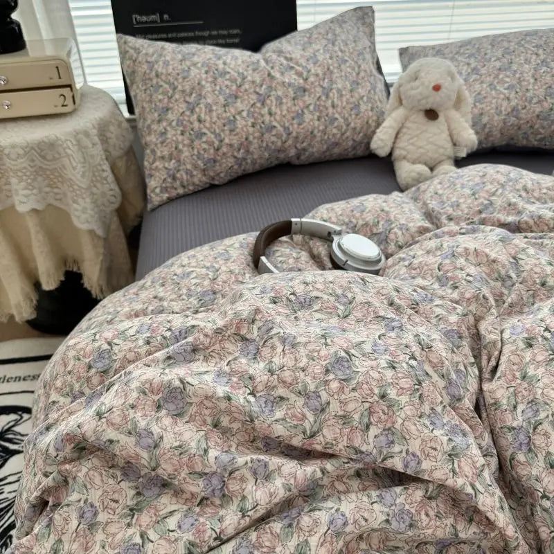 Duvet Cover Set  A-class Ultra Soft Jacquard Double-layer Yarn