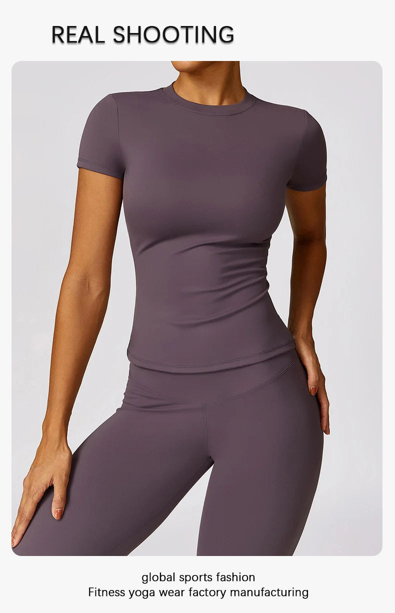 Women's Sports T Shirt Summer Short Sleeve Running