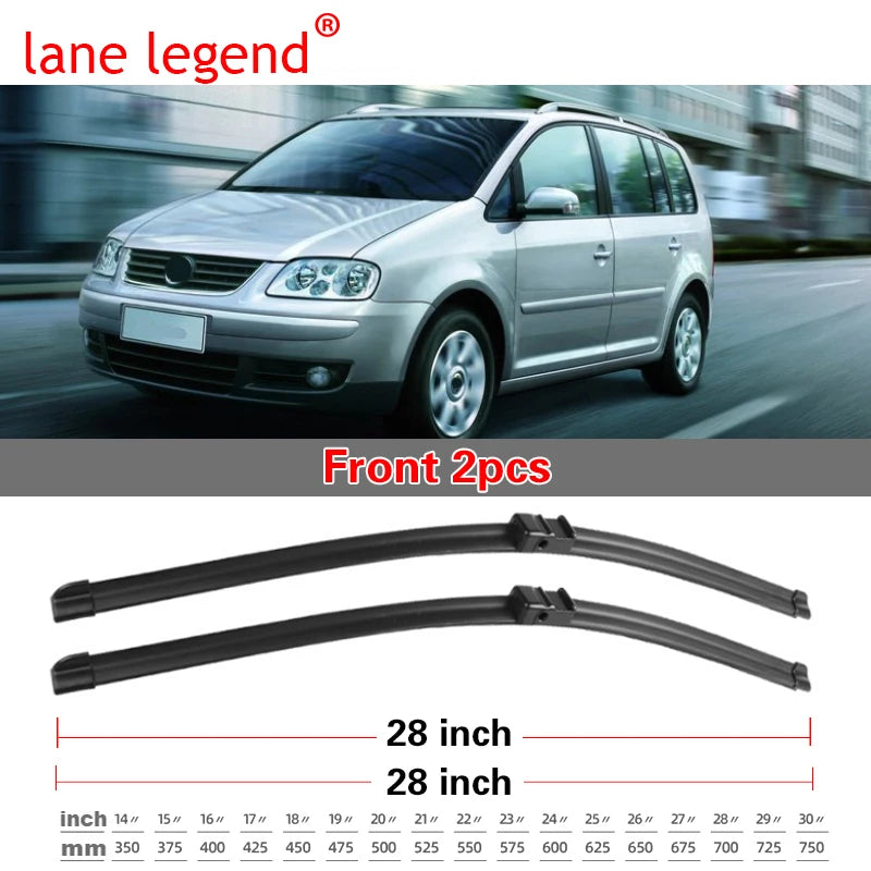 Ruitenwisserbladen voor Volkswagen VW Touran 2003 2004 2005 2006 Voorruit Voorruit 28"+28"+16"