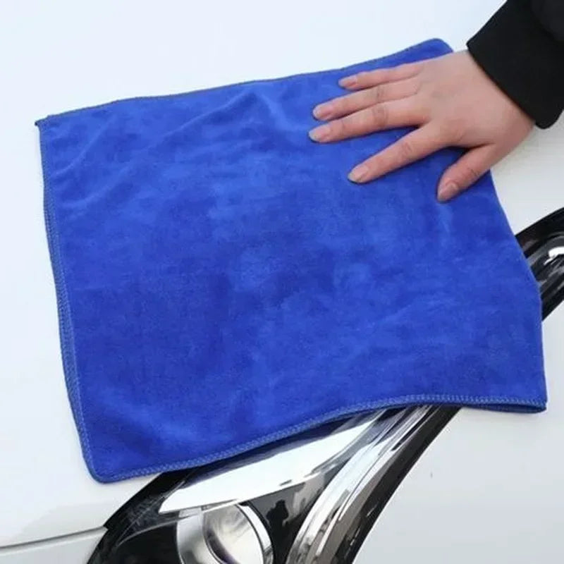 200pcs Microfiber Towels Car Wash Drying Cloth Blue Car Care