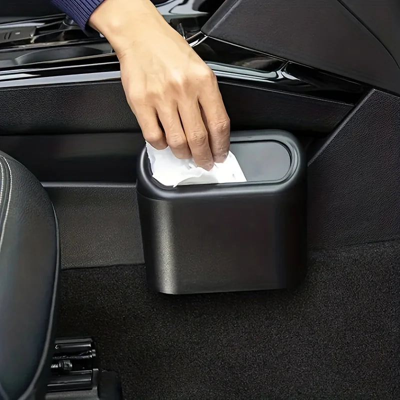 1pc Car Trash Can - Mini Garbage Bin and Organizer