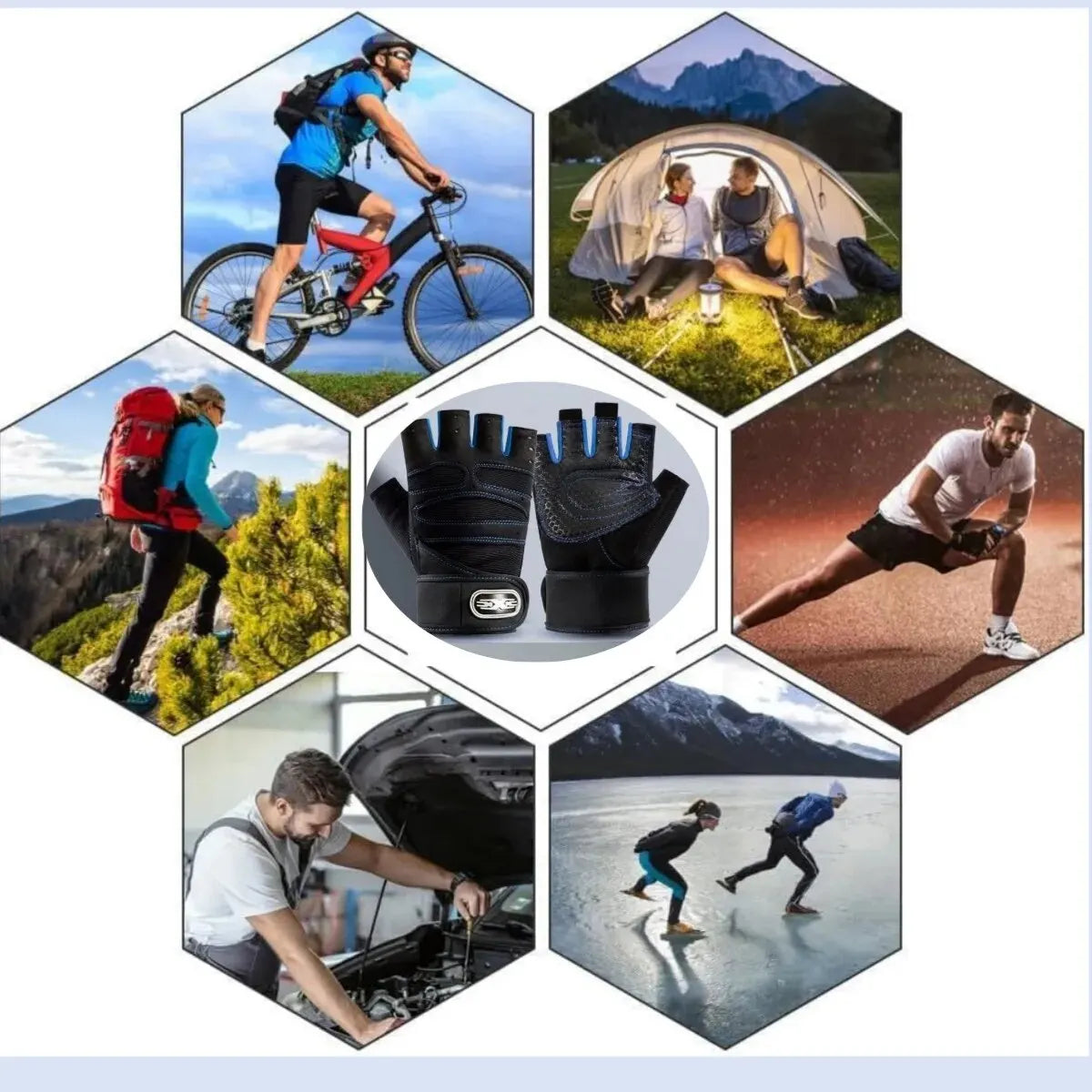 Cycling Gloves Gloves Half Finger Gloves Anti-Slip